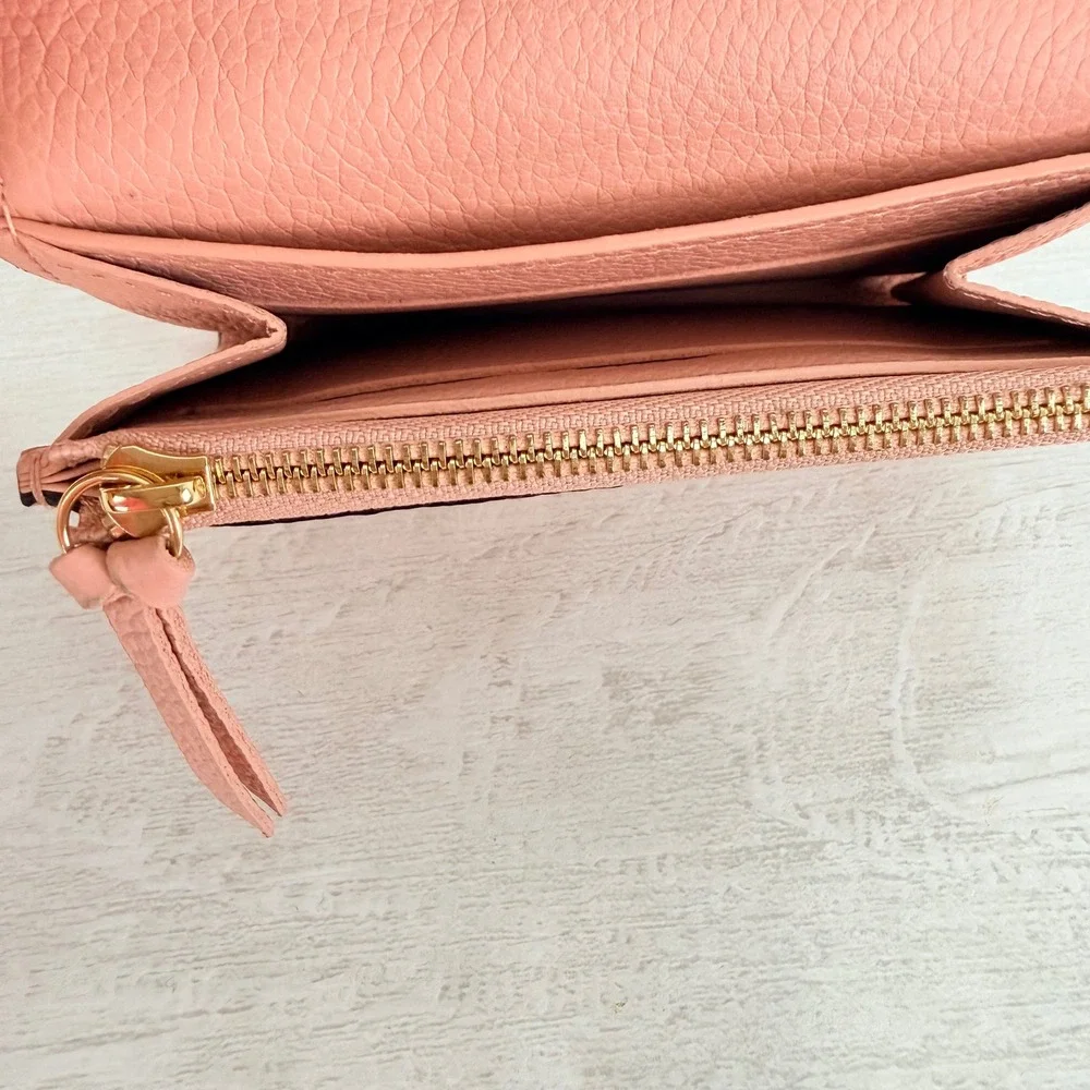 Louis Vuitton Rosalie Coin Purse Peach Pink Monogram Empreinte Leather Wallet